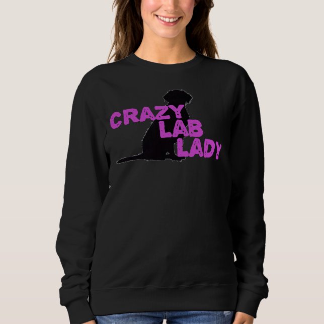 Labrador Crazy Lab Dam Labradors Print Passande Sc T Shirt (Framsida)