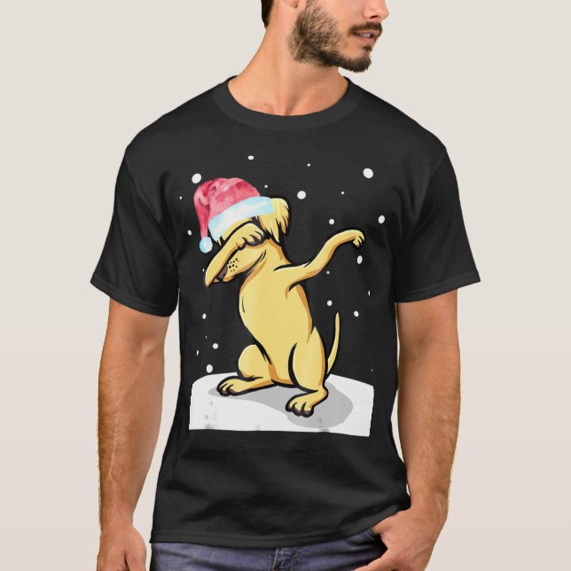 Labrador Cute Dabbing Dab Dance T Shirt (Framsida)