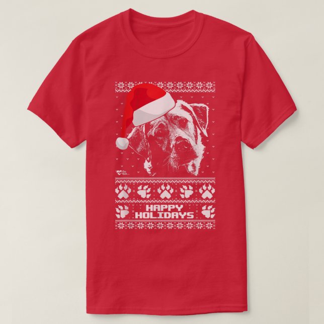 Labrador Cute Glad helg jul T Shirt (Design framsida)