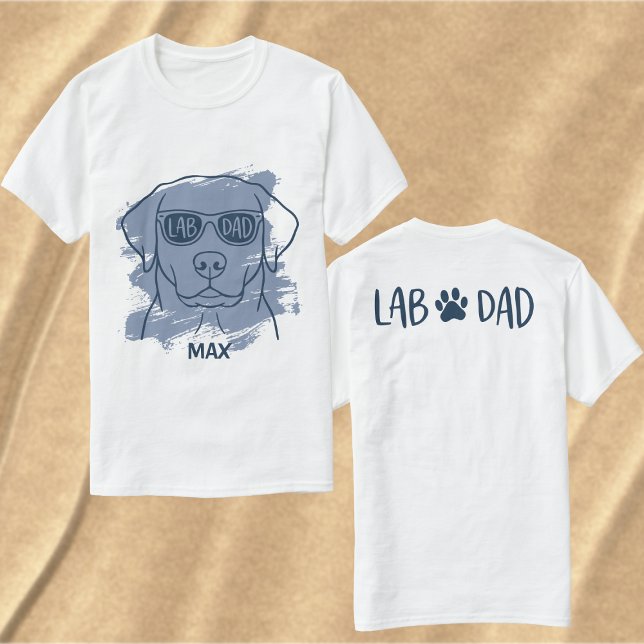 Labrador dad t-shirt with custom name brush art (Skapare uppladdad)
