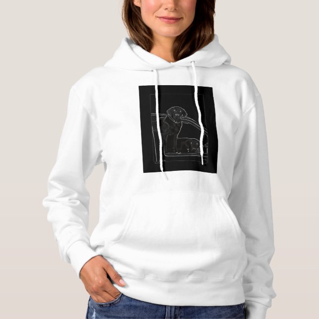 Labrador Dam Hoodie Tröja (Framsida)