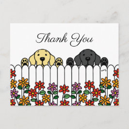 Labrador Duo tittar på ditt Tack vykort