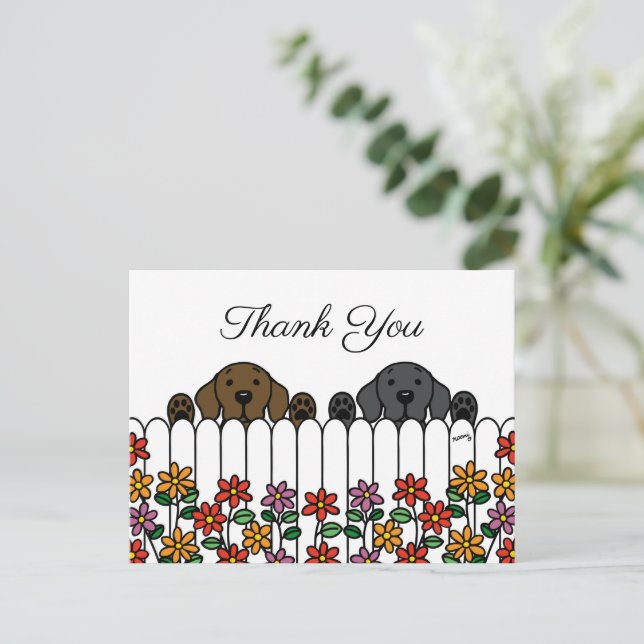 Labrador Duo tittar på ditt Tack vykort (Stående Fram)