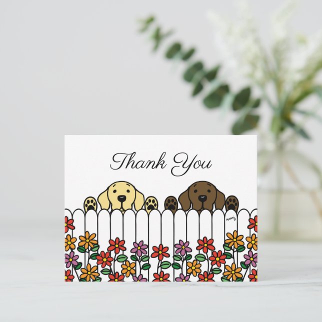 Labrador Duo tittar på ditt Tack vykort (Stående Fram)