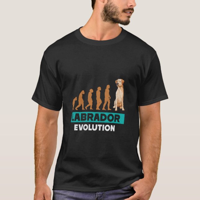 LABRADOR EVOLUTION Labrador Retriever Rolig Hund Ä T Shirt (Framsida)