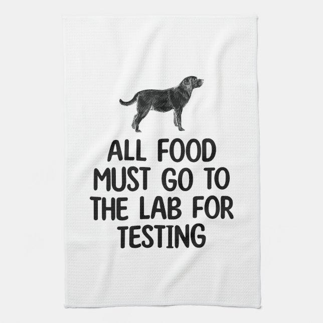 Labrador Food Lab TestSquad Kökshandduk (Vertikal)