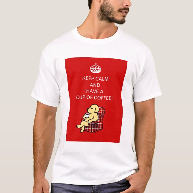 Labrador för behållalugngult Tshirt Tee Shirt (Framsida)