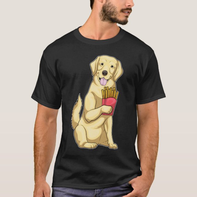 Labrador Fransk Fries T Shirt (Framsida)