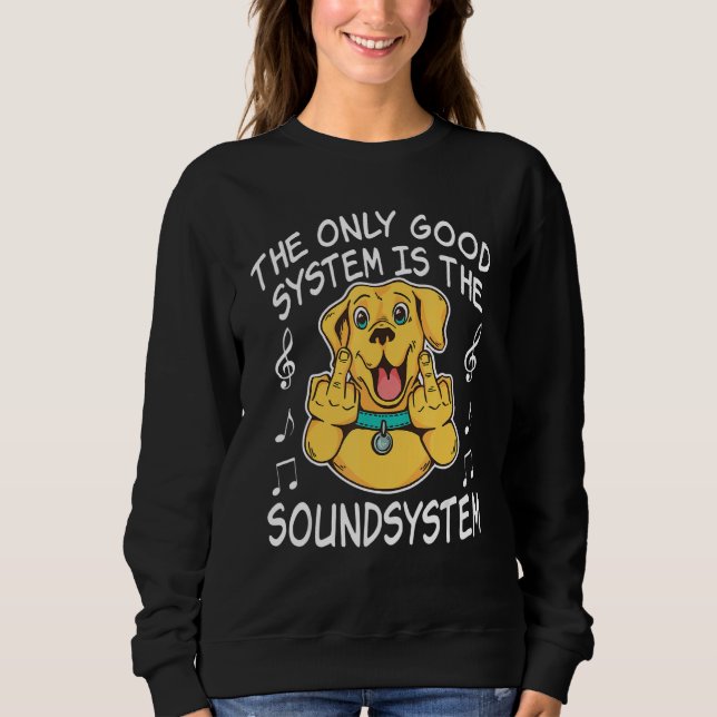 Labrador Free Party Tekno DJ Rave Sound System T Shirt (Framsida)