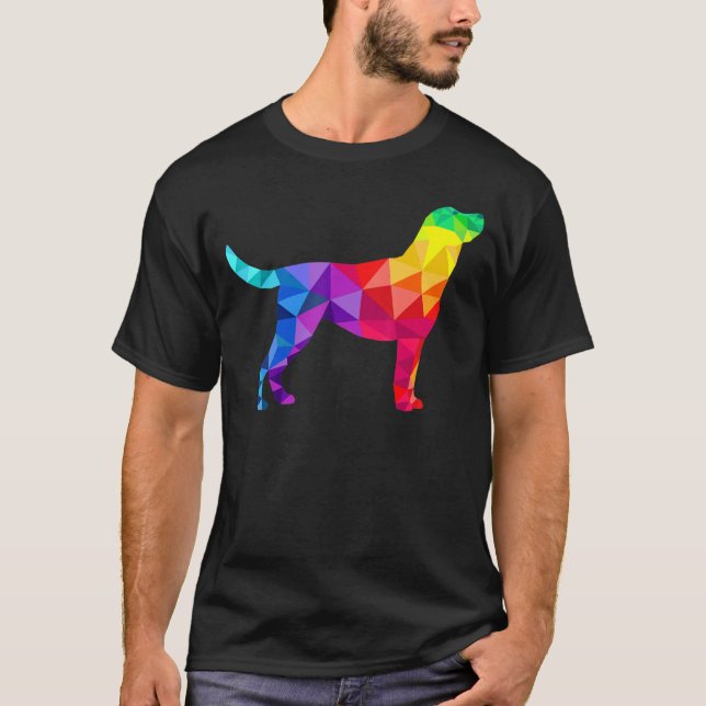 Labrador Gay pride Lgbt Lgbtq Rainbow Flagga Hund T Shirt (Framsida)