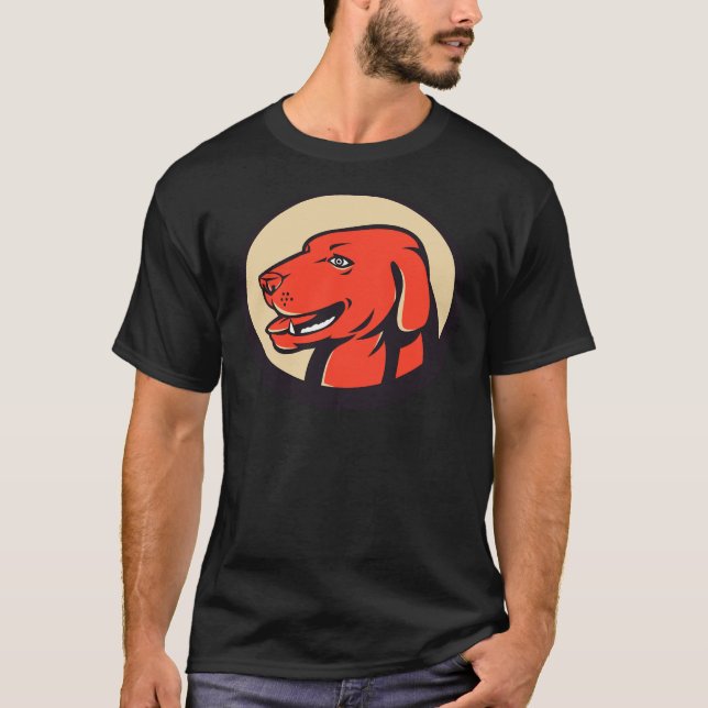Labrador Golden Retriever Hund Head T Shirt (Framsida)