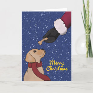 Labrador Golden Retriever Hund jul Helgkort