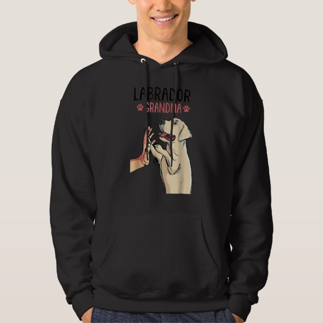 Labrador Grandma Lab Hund Mamma Mor dag 2 Hoodie (Framsida)