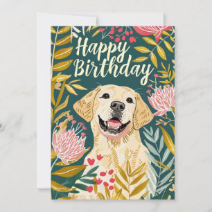 Labrador Grattis på födelsedagen Julkort