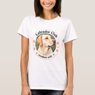 Labrador, guld färgad "Klubb - Endast ledamöter" T Shirt
