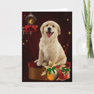 Labrador guld- Retrieverjulkort Helgkort