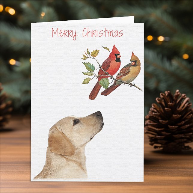 Labrador-Gulten för julkort Labrador Helgkort (Skapare uppladdad)
