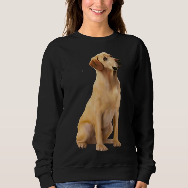 Labrador-Gulten Tittar upp T Shirt (Framsida)