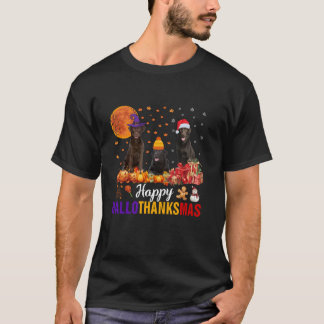 Labrador Hallothanksmas Halloween Thanksgiving Xma T Shirt