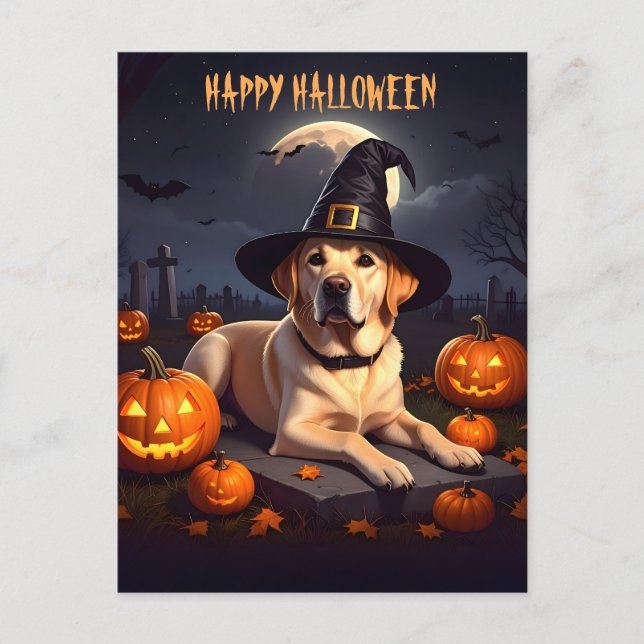 Labrador Halloween Helg Vykort (Framsida)