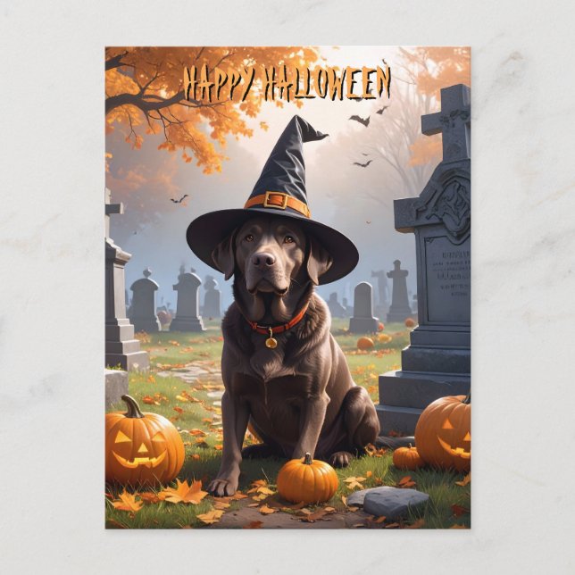 Labrador Halloween Helg Vykort (Framsida)
