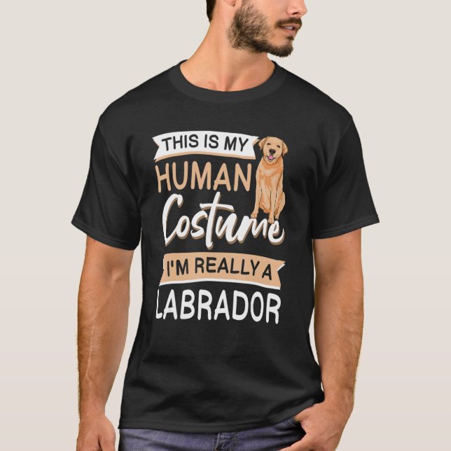 Labrador Halloween-Hund för lab Owner T Shirt (Framsida)