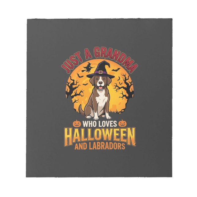Labrador Halloween Mormor Hund Design_1 Anteckningsblock (Framsida)