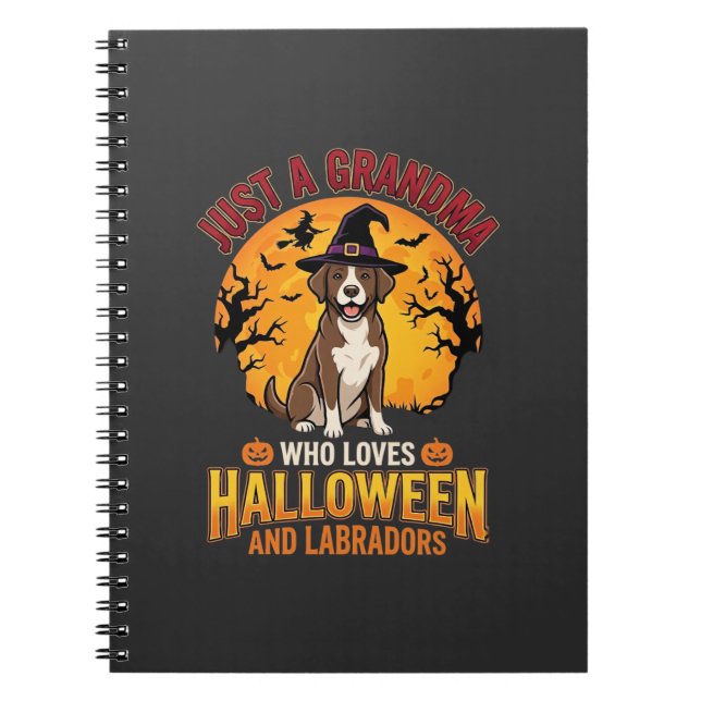 Labrador Halloween Mormor Hund Design_1 Anteckningsbok (Framsidan)