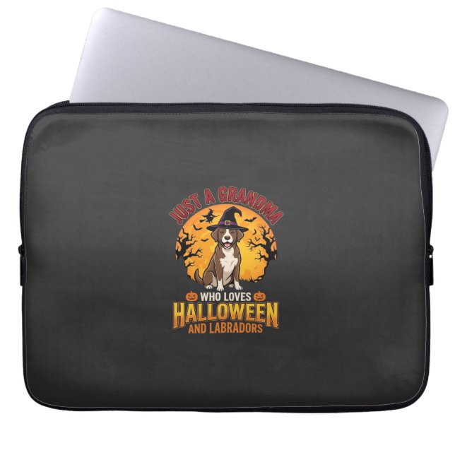 Labrador Halloween Mormor Hund Design_1 Laptop Fodral (Framsidan)