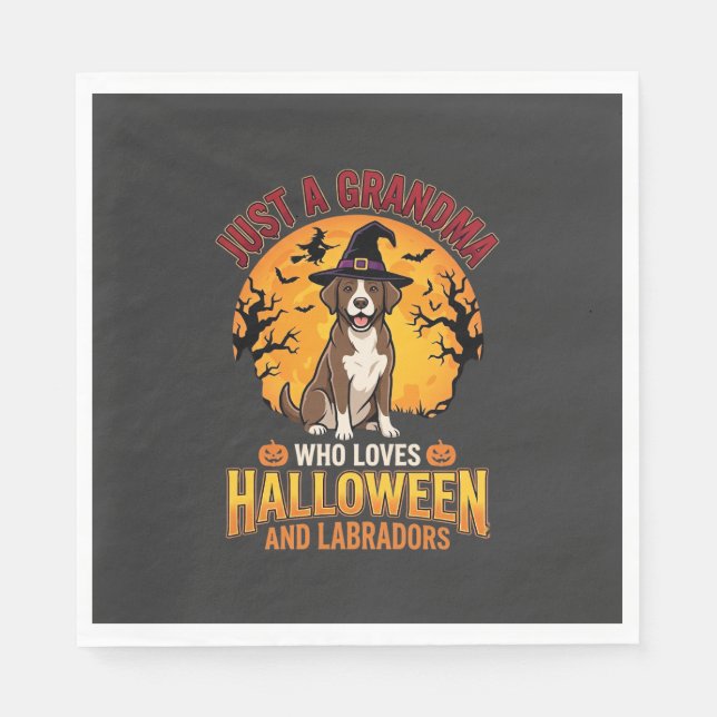 Labrador Halloween Mormor Hund Design_1 Pappersservett (Framsidan)