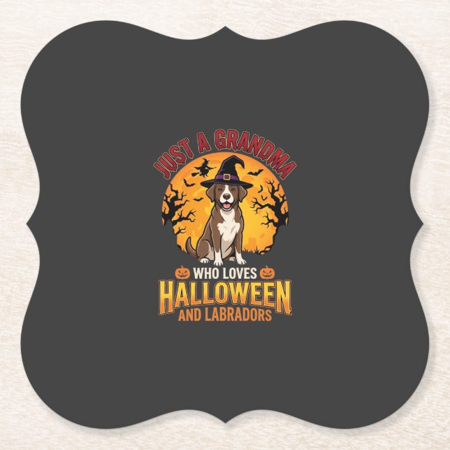 Labrador Halloween Mormor Hund Design_1 Underlägg Papper (Framsida)