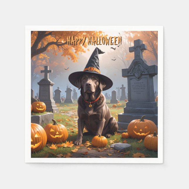Labrador Halloween Pappersservett (Framsidan)