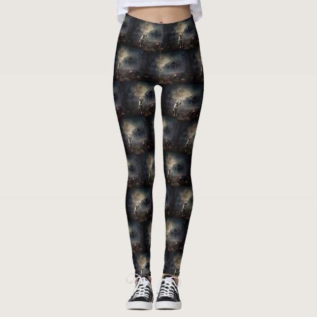 Labrador Halloween Scary Leggings (Framsida)