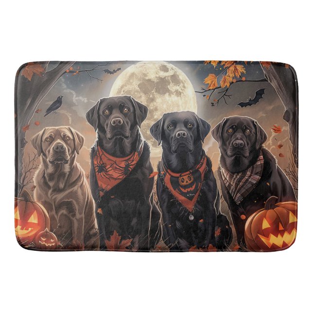 Labrador Halloween Spooky Badrumsmatta (Framsidan)