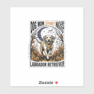 Labrador Halloween-tröja Vintage Dog Mom Grafisk_1 Klistermärken