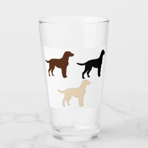 labrador hämtar alla färg silhouettes glaskopp