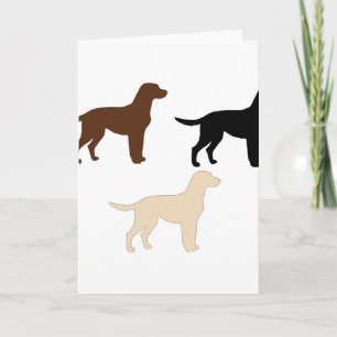 labrador hämtar alla färg silhouettes kort