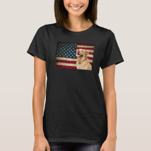 Labrador hämtar American Flagga labra hund Animal T Shirt