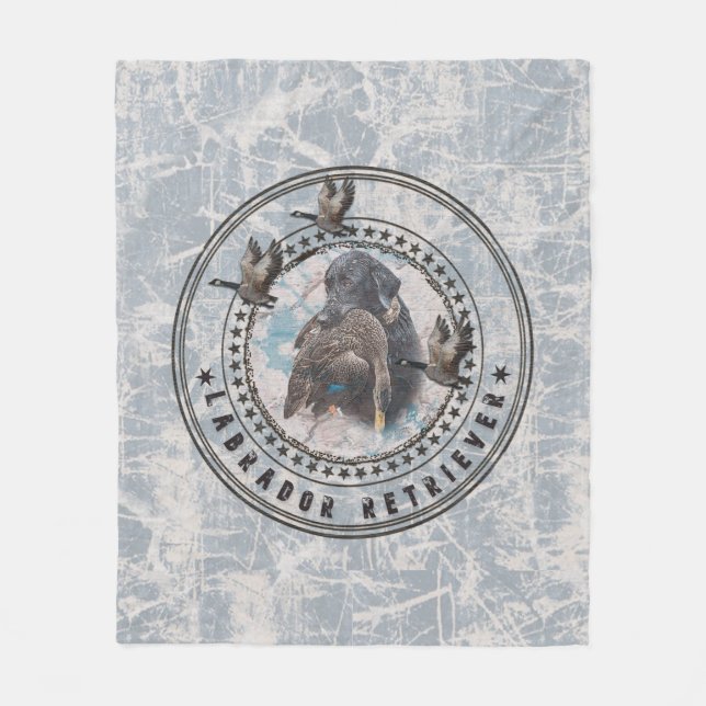Labrador hämtar Dekorativ kudde Beverage Coaster Fleecefilt (Framsidan)