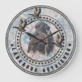 Labrador hämtar till väskan metall ornament stor klocka