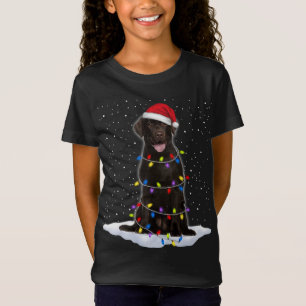 Labrador-hämtaren Santa Julgran Ljus Xma T Shirt