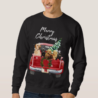 Labrador-hämtarfamiljen Lastbil jul Pajama Lång Ärmad Tröja