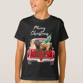 Labrador-hämtarfamiljen Lastbil jul Pajama T Shirt