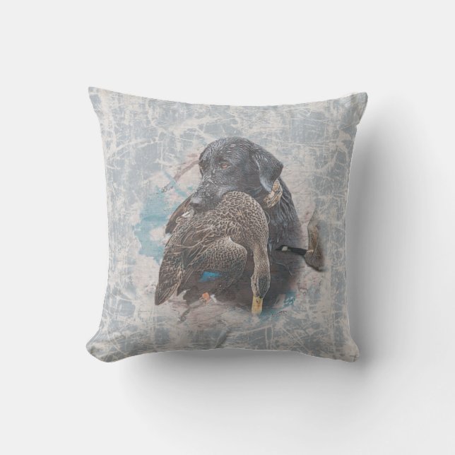 Labrador-hämtning till metall-väskan, dekorerat ba kudde (Framsida)