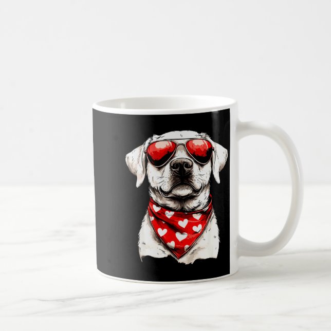 Labrador Heart Bandana Cool Lab Dog Lover Men Wome Kaffemugg (Höger)
