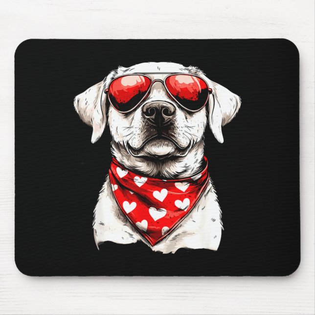 Labrador Heart Bandana Cool Lab Dog Lover Men Wome Musmatta (Framsidan)