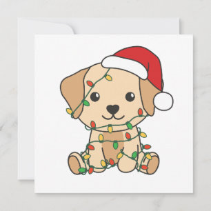 Labrador-Helgdag för vinter-cute-Hundar Julkort