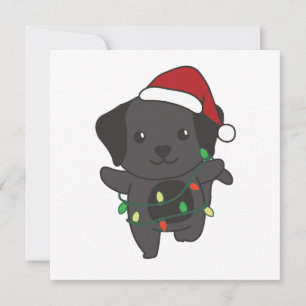 Labrador-Helgdag för vinter-cute-Hundar Julkort