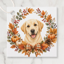 Labrador höstkrans gåvor etiketter
