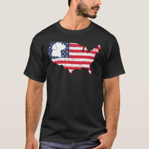 Labrador Hund 4 juli amerikanska Flagga Stars and T Shirt